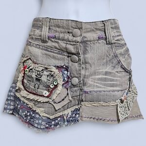 Yes My Lady Patchwork Mini Skirt – Size Small